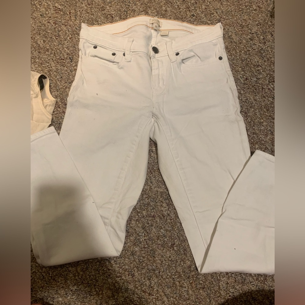 White j crew skinny jeans